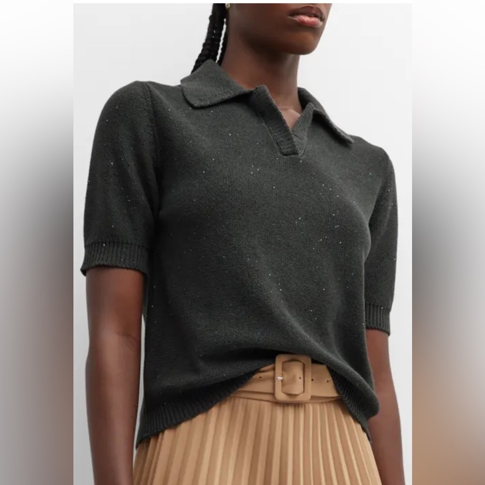 FABIANA FILIPPI
Sequined Knit Polo top b23